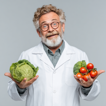 Nutrizionista che lavora con una persona matura